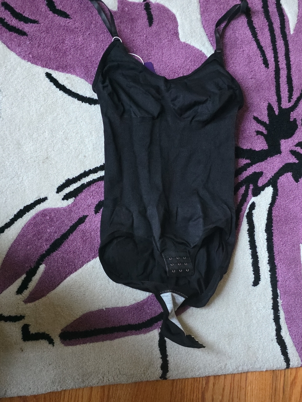 Black Shapewear Bodysuit with Adjustable Straps
